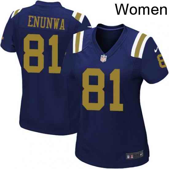 Womens Nike New York Jets 81 Quincy Enunwa Elite Navy Blue Alternate NFL Jersey